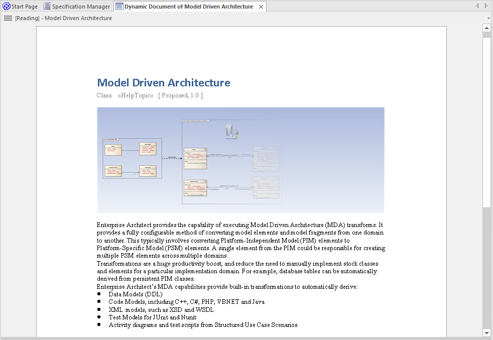 Showing a Dynamic Document in the Document window. Showing a Dynamic Document in the Document window.