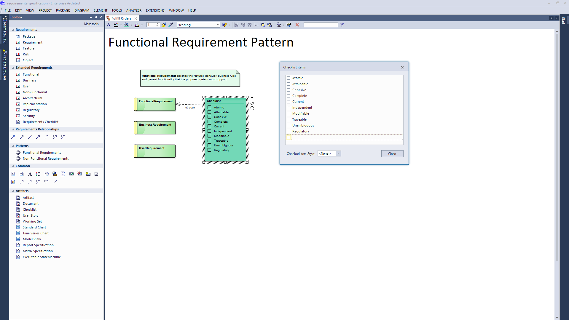 Model Pattern Functional