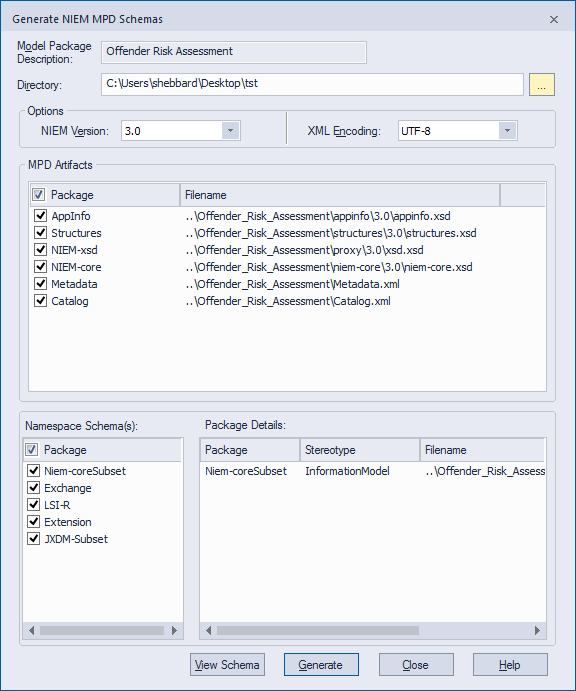 Generate NIEM